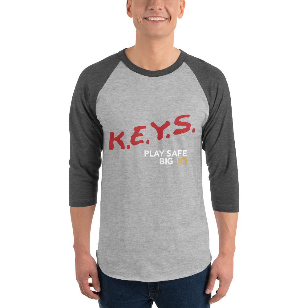 PLAY SAFE, BIG .IO! 3/4 Sleeve Shirt