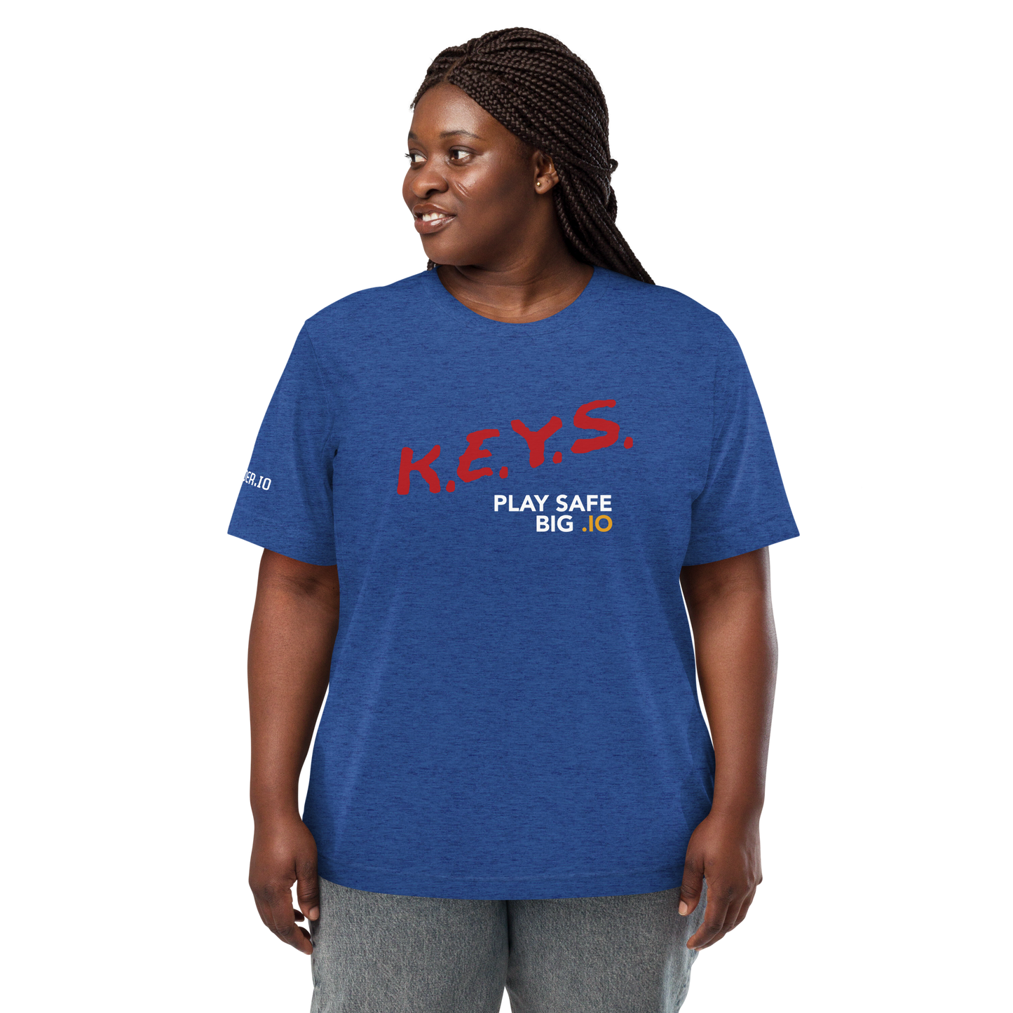 PLAY SAFE, BIG .IO! Short Sleeve Tshirt