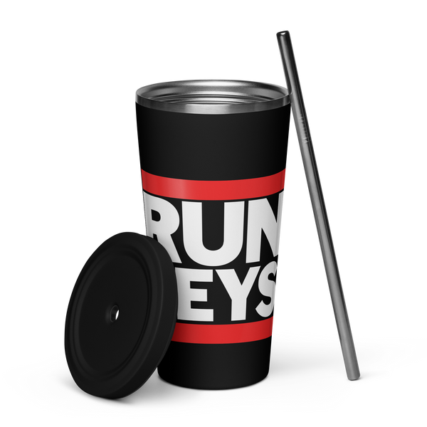 RUN KEYS Insulated Tumbler with Straw
