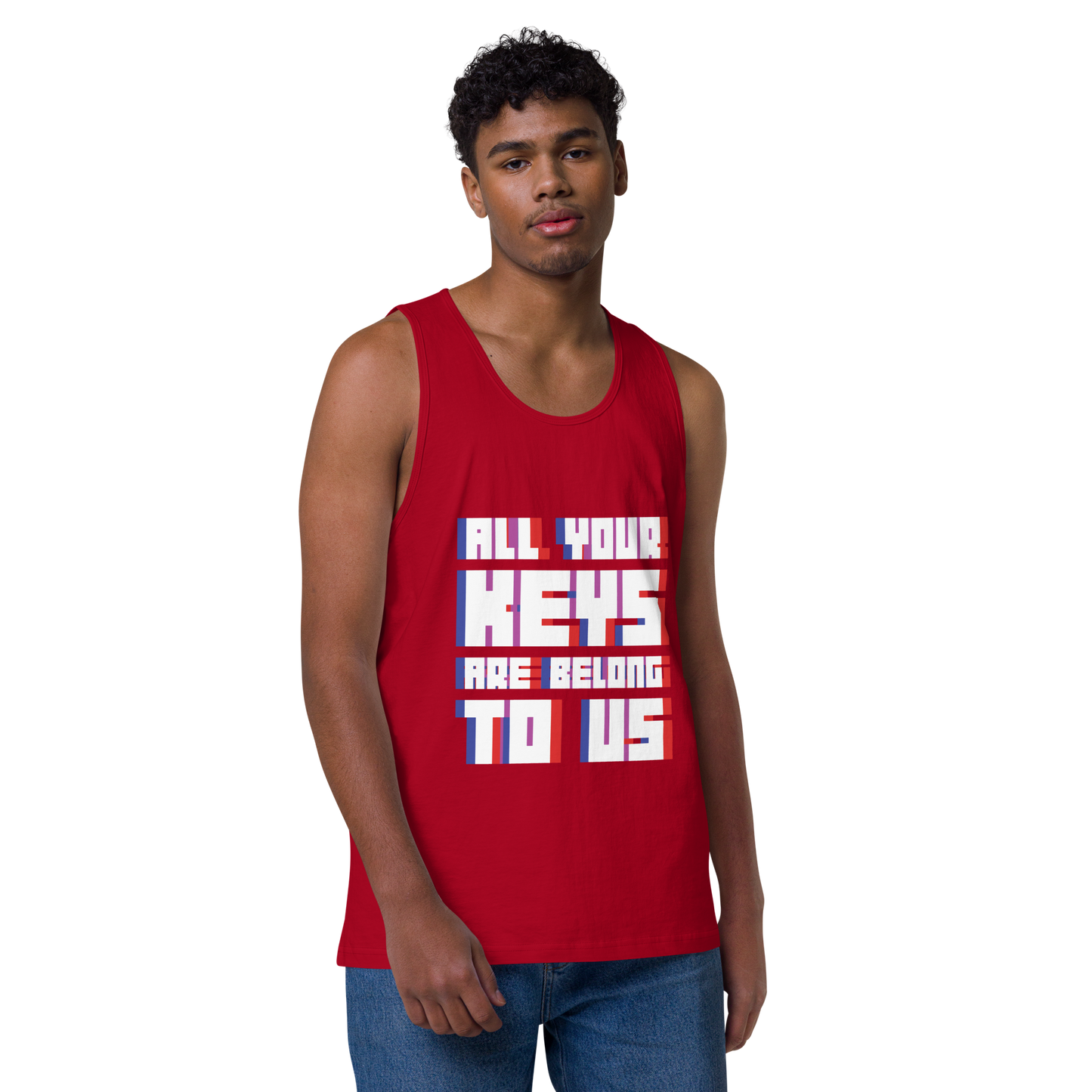 ALL YOUR KEYS Premium Men's Tank Top
