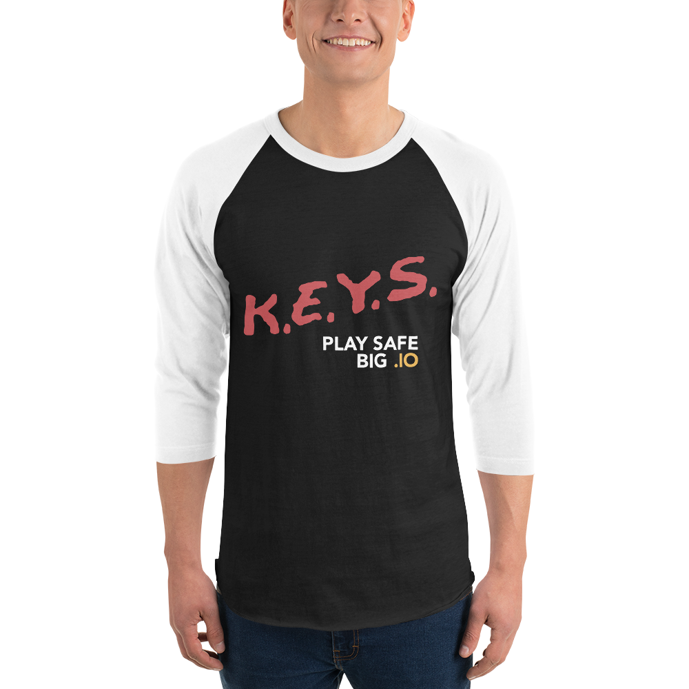PLAY SAFE, BIG .IO! 3/4 Sleeve Shirt