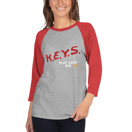 PLAY SAFE, BIG .IO! 3/4 Sleeve Shirt