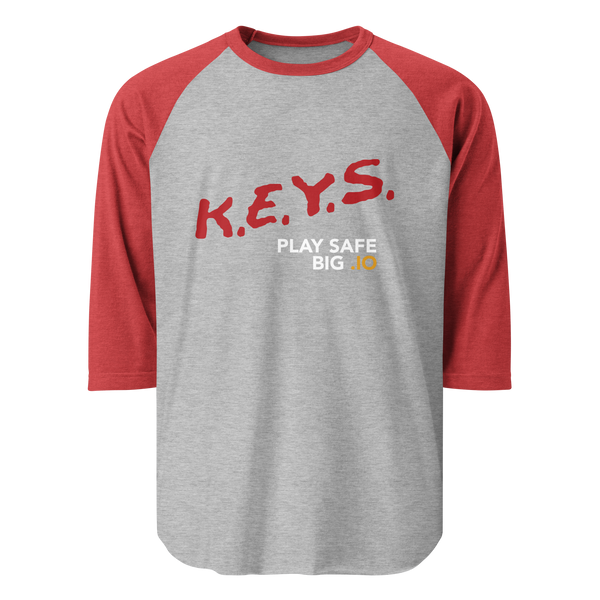 PLAY SAFE, BIG .IO! 3/4 Sleeve Shirt